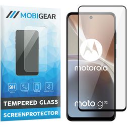 Mobigear Premium Motorola Moto G32 Verre trempé Protection d'écran - Compatible coque - Noir