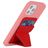 Mobigear Folding Snap-On - Porte Cartes en - 3 Cartes - Compatible MagSafe - Rouge