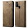 Mobigear Denim Slim Housse Samsung Galaxy A21s Etui Porte-Monnaie - Marron