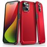 Mobigear Slim Armor Coque iPhone 15 Plus Coque arrière Rigide Anti-Chocs - Rouge