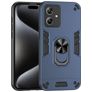 Mobigear Armor Ring Coque Motorola Moto G54 Coque arrière Rigide Anti-Chocs avec Anneau-Support - Bleu