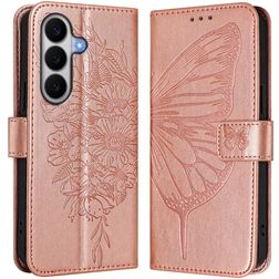 Mobigear Butterfly Housse Samsung Galaxy A27 Etui Porte-Monnaie - Rose doré