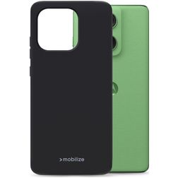Mobilize Rubber Gelly Coque Motorola Edge 60 Neo Coque arrière en TPU Souple - Noir