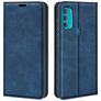 Mobigear Retro Slim Housse Motorola Moto G71 5G Etui Porte-Monnaie - Bleu