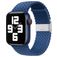 Mobigear Braided Bracelet Nylon pour Apple Watch Fermeture à pince - 49/46/45/44 mm - Bleu foncé