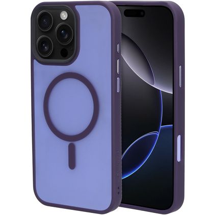 Mobiparts Hardcover Coque iPhone 16 Pro Max MagSafe Coque arrière Rigide - Satin Purple
