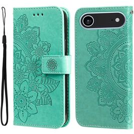 Mobigear Flowers Housse iPhone Air Etui Porte-Monnaie - Vert