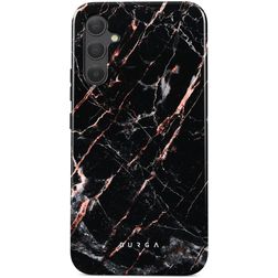 Burga Tough Coque Samsung Galaxy A35 Coque arrière Rigide Anti-Chocs - Rose Gold Marble