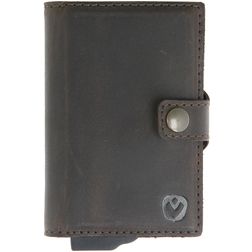 Valenta Card Case Plus Wallet - Porte Cartes en en Cuir véritable - 10 Cartes - Marron