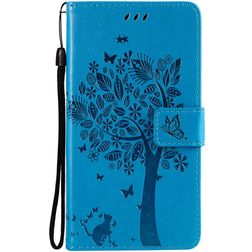 Mobigear Tree Samsung Galaxy S21 Ultra Étui Portefeuille - Bleu