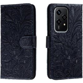 Mobigear Flowers Housse HONOR 200 Lite Etui Porte-Monnaie - Dark Blue