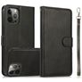 Mobigear Wallet Housse iPhone 16 Pro Etui avec Coque Détachable Porte-Monnaie - Noir