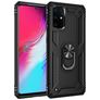 Mobigear Armor Ring Samsung Galaxy S20 Ultra Plastique rigide Coque arrière Antichoc avec bague de maintien - Noir