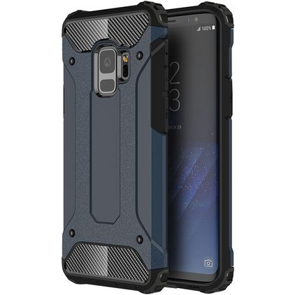 Mobigear Outdoor Coque Samsung Galaxy S9 Coque arrière Rigide Anti-Chocs - Bleu Marin