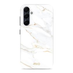 MIO Samsung Galaxy A55 MagSafe Plastique rigide Coque arrière - White Marble