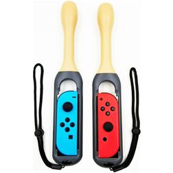 Mobigear Joy-Con Baguettes de Batterie pour Nintendo Switch - Noir (Lot de 2)