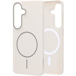 Mobiparts Slim Line Coque Samsung Galaxy S26 MagSafe Coque arrière Rigide - Off White