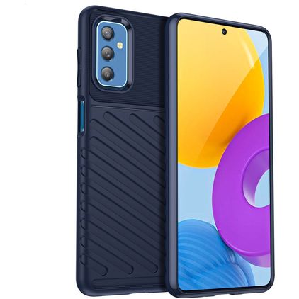 Mobigear Groove Coque Samsung Galaxy M52 Coque arrière en TPU Souple - Bleu