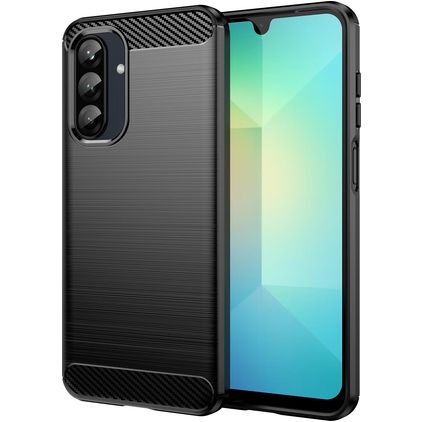 Mobigear Brushed Slim Coque Samsung Galaxy A26 Coque arrière en TPU Souple - Noir