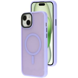 Mobiparts Hardcover Coque iPhone 15 Plus MagSafe Coque arrière Rigide - Satin Lila
