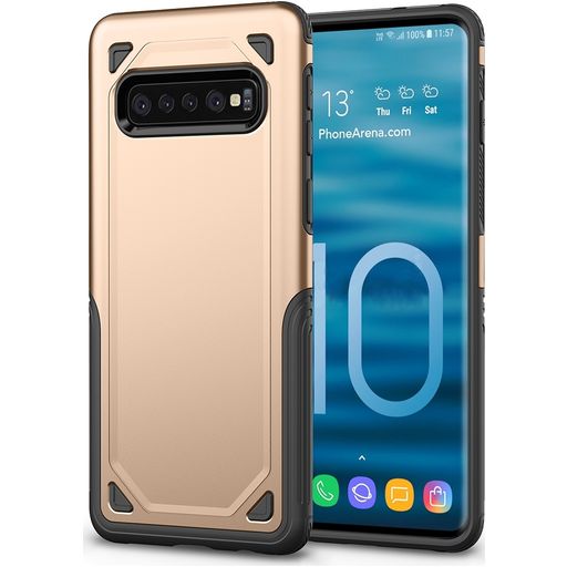 Mobigear Slim Armor Coque Samsung Galaxy S10 Coque arrière Rigide Anti-Chocs - Rose doré