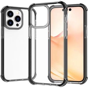Mobigear Full Bumper Coque iPhone 14 Coque arrière Rigide Anti-Chocs - Noir