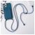 Mobigear Lanyard Card iPhone 15 Pro Max Coque avec cordon en Silicone et Porte-Cartes - Dark Blue
