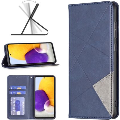Mobigear Rhombus Slim Housse Samsung Galaxy A73 Etui - Bleu
