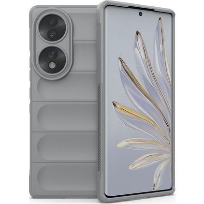 Mobigear Bumpy Coque HONOR 70 Coque arrière en TPU Souple - Gris