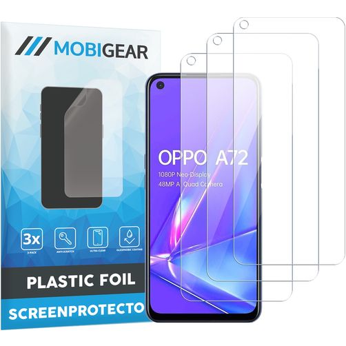 Mobigear OPPO A72 Protection d'écran Film - Compatible coque (Lot de 3)