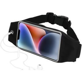 Mobiparts Comfort Fit Belt Brassard Téléphone iPhone 14 Ceinture Coque de Sport en Neoprène - Noir