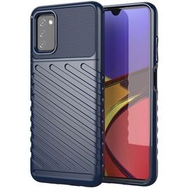 Mobigear Groove Coque Samsung Galaxy A03s Coque arrière en TPU Souple - Bleu