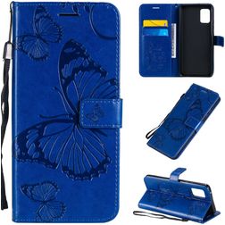 Mobigear Butterfly Housse Samsung Galaxy A51 5G Etui Porte-Monnaie - Bleu