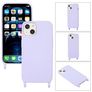 Mobigear Lanyard iPhone 14 Plus Coque avec cordon en Silicone - Violet