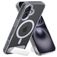 Mobiparts Hardcover Coque Transparente iPhone 16 MagSafe Coque arrière Rigide avec Support Amovible - Transparent