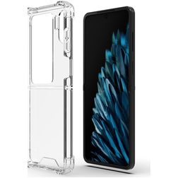 Mobigear Cushion Coque Transparente OPPO Find N2 Flip Coque arrière en TPU Souple Anti-Chocs - Transparent