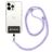 Mobigear Lanyard - Cordon de téléphone universel ajustable - Violet / Blanc