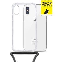 My Style Loop Transparent iPhone X TPU souple Coque avec cordon - Transparent