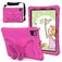 Mobigear Butterfly Coque iPad Air 11 Pouces (2024) Coque arrière en EVA + Bandoulière + Support Amovible - Magenta