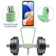 Mobigear Lanyard Card Samsung Galaxy A16 Coque avec cordon en Silicone et Porte-Cartes - Vert