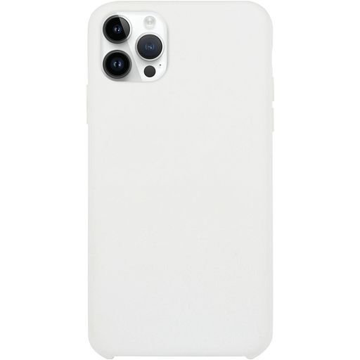 Mobigear Rubber Touch Coque iPhone 15 Pro Max Coque arrière en Silicone - Blanc