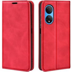 Mobigear Retro Slim Housse HONOR X7 Etui Porte-Monnaie - Rouge