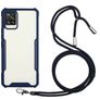 Mobigear Lanyard Samsung Galaxy A72 Coque avec cordon en TPU Souple - Transparent / Dark Blue