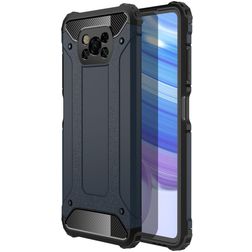 Mobigear Outdoor Coque POCO X3 Pro Coque arrière Rigide Anti-Chocs - Dark Blue