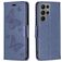 Mobigear Butterfly Housse Samsung Galaxy S23 Ultra Etui Porte-Monnaie - Bleu