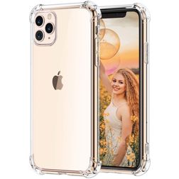 Mobigear Cushion Coque Transparente iPhone 11 Pro Coque arrière en TPU Souple - Transparent