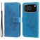 Mobigear Flowers Housse iPhone 17 Pro Etui Porte-Monnaie - Bleu
