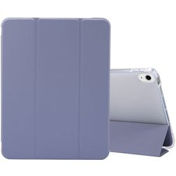 Mobigear Tri-Fold Gel Coque iPad Air 5 (2022) Etui en TPU,Similicuir + Porte-crayon - Bleu