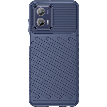 Mobigear Groove Coque Motorola Moto G73 5G Coque arrière en TPU Souple - Bleu