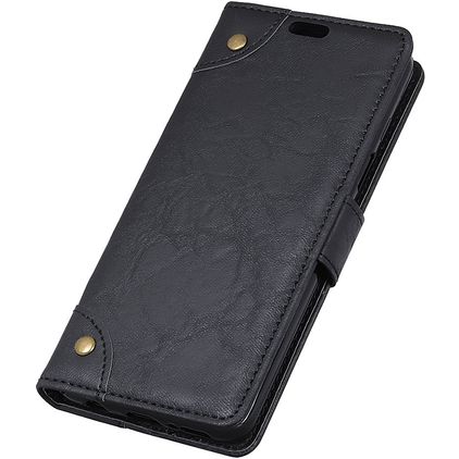 Mobigear Ranch Housse Motorola One Power Etui Porte-Monnaie - Noir